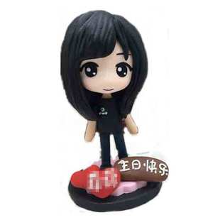 情人节七夕520生日礼物礼品卡通定制真人公仔照片Q版 软陶人偶定