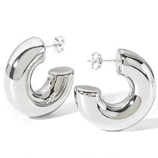 迪丽热巴同款银色耳环2025年新款高级感轻奢复古气质百搭耳饰耳钉