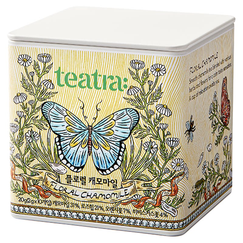 韩国teatra茶巴黎贝甜红茶巧克力锡兰红茶洋甘菊花草茶葡萄绿茶