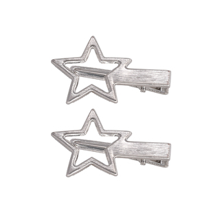 suzyacc kr磨砂拉丝星星发夹2025新款简约百搭甜酷少女侧边刘海夹