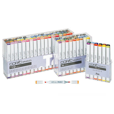 COPIC防水72色双头马克笔