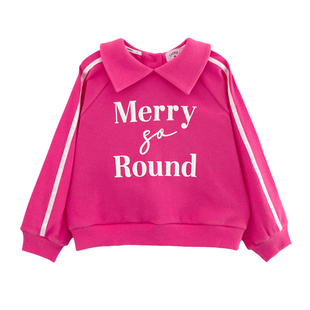 [130码]ILOVEJ童装春秋女童华夫格运动卫衣翻领休闲上衣/JWFTO04