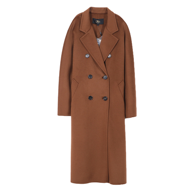 东黎冬季高级感双面羊绒毛呢外套