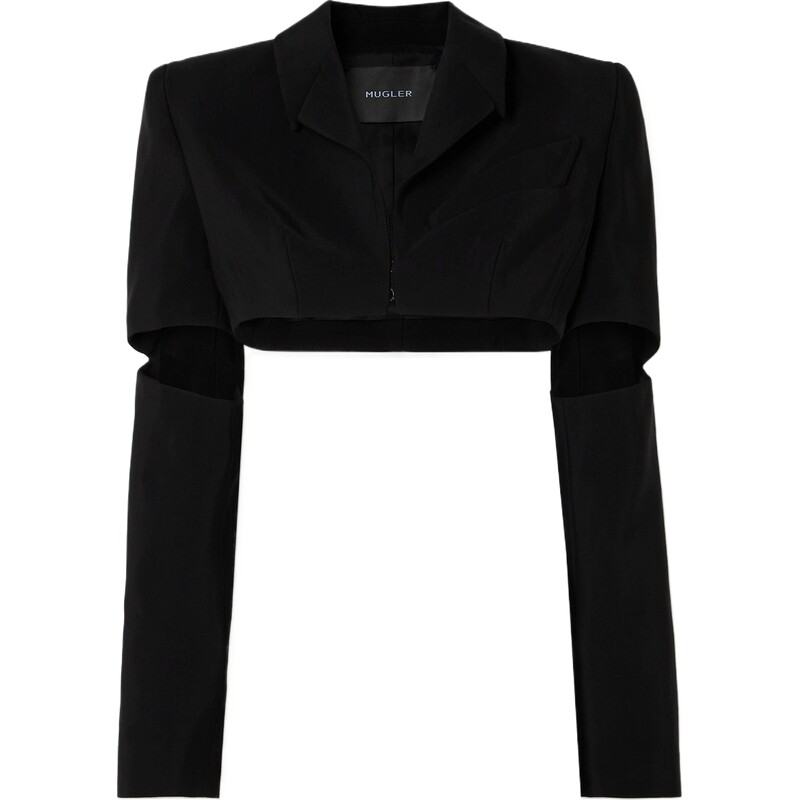 【618狂欢】Mugler 秋冬女挖剪短款西装外套
