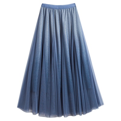 BenHou/本后8705亮丝渐变纱裙