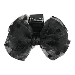 小抓夹中号半扎发蝴蝶结发夹侧边刘海夹女黑色发量少高端发卡发饰