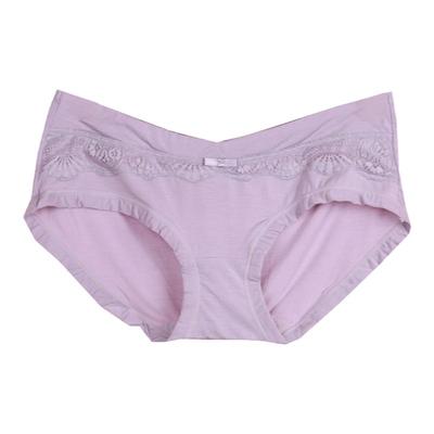 莫代尔蕾丝薄款低腰孕妇内裤霞琪