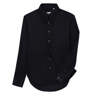 【鲁泰DP免烫纯棉】CULTUM意式长尖领暗扣亲肤舒适微弹长袖衬衫男