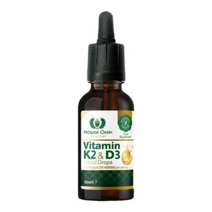 皇家橡树维生素d3k2滴剂成人备儿童25羟基维生素d5000iu维他命VD3