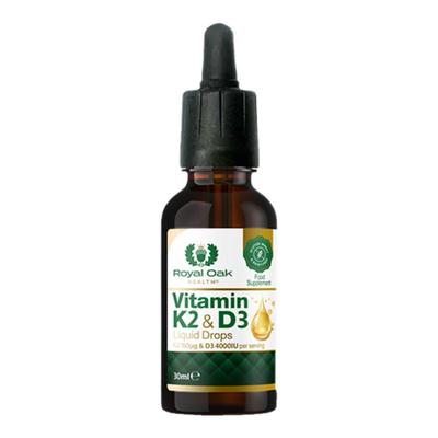 皇家橡树维生素d3k2滴剂成人备儿童25羟基维生素d5000iu维他命VD3