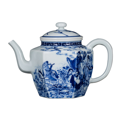 钟家窑陶瓷八仙过海茶壶