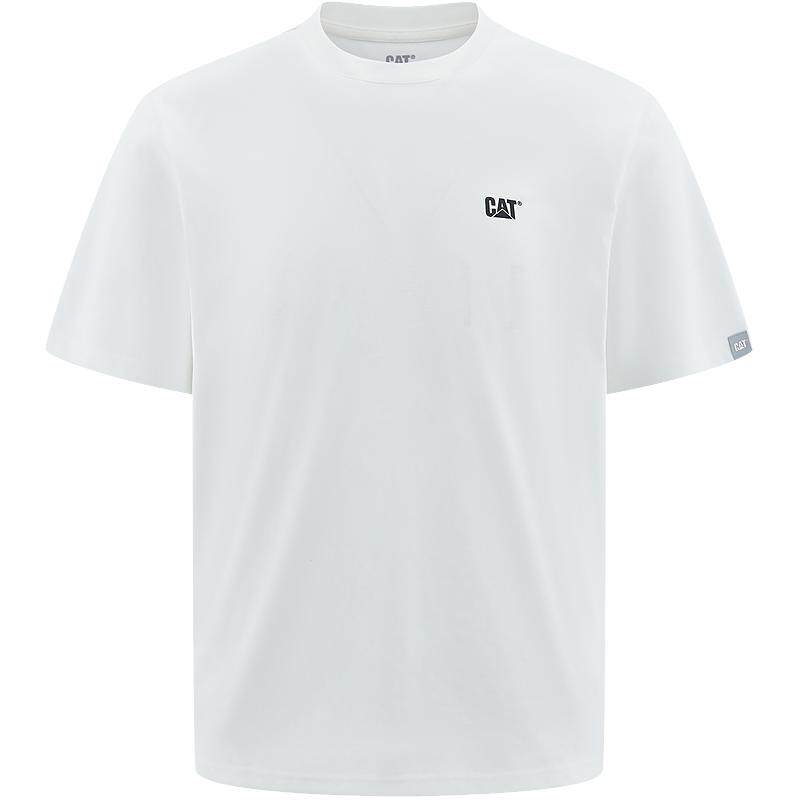 CAT卡特25夏季男士户外经典款宽松发泡印花基础短袖字母T恤
