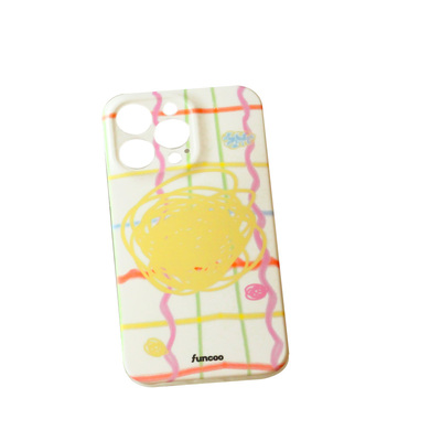 FUNCOO原创设计手机壳保护套防摔全包磨砂软壳蜡笔圈圈+闪闪爱心毛绒支架