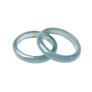 宫里上新翡翠戒指素圈女士天然玉石冰种食指戒男款对戒生日礼物