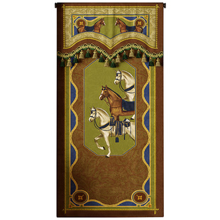 范居态度骑士心驰所愿门帘遮挡帘卧室高级感免打孔马年中古风定制