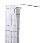 浴室弧形浴帘杆l形浴帘套装免打孔u形卫生间伸缩淋浴杆防水隔断帘