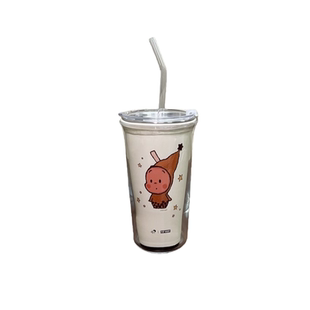 适配喜茶星星人联名改造专用玻璃外壳不锈钢304内胆盖子吸管管刷