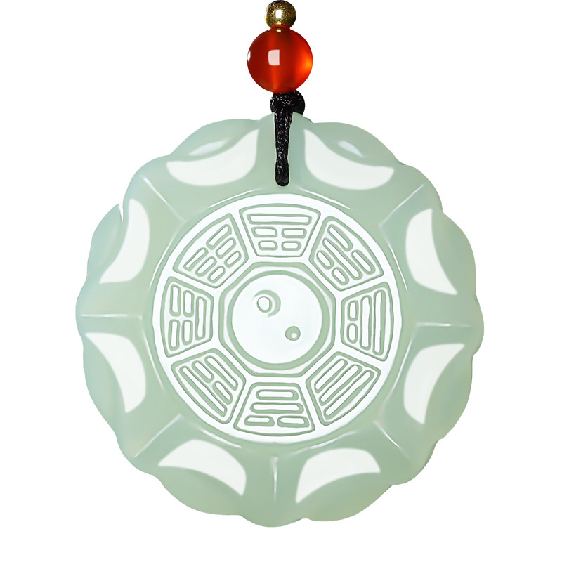 和田玉五行太极八卦玉佩男女吊坠