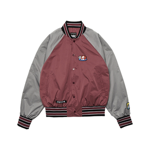 LNBR国潮秋季休闲棒球服美式街头复古外套潮流百搭夹克大码