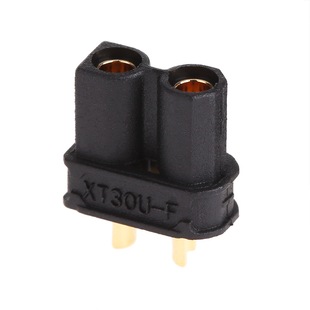 Amass XT30U插头黑色接插件航模模型连接器直流锂电池接头XT30