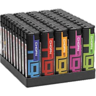 超凡防风打火机50支一整盒普通家用定制订做刻印字广告批发一次性