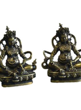 做旧迷你居家佛像黄铜招财摆饰