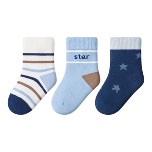 尼多熊2025儿童羊毛袜秋冬季a类婴儿袜保暖加绒加厚宝宝袜子男童