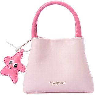 森马包包水桶包女2025新款精致mini手提包多巴胺斜挎包撞色单肩包