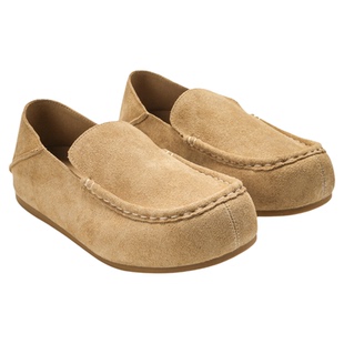 SGIRL TWTW反绒皮乐福鞋女2026新款一脚蹬百搭休闲舒适豆豆勃肯鞋