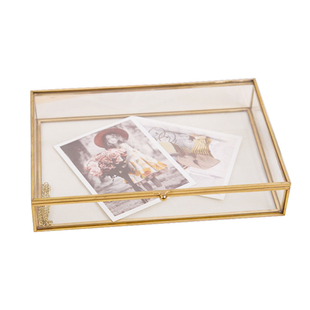 珠宝公司定制款复古长方形玻璃珠宝收纳盒珠宝首饰展示盒陈列道具