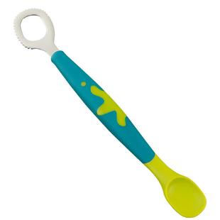 抱抱熊刮泥勺婴儿刮水果泥勺子辅食工具宝宝挖泥勺双头刮苹果神器