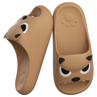 厚底踩屎感凉拖鞋男款夏季情侣居家室内防滑卡通搞怪小狗拖鞋外穿