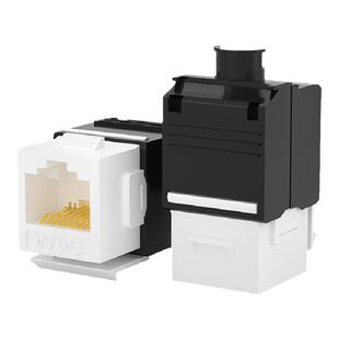 顶臻 超六类网络模块万兆免打CAT6A信息模块面板插座免压网线宽带模块非屏蔽免工具网线模块万兆传输DZ-1006A