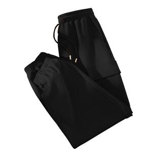 班尼路S&K黑色工装裤男款秋季重磅宽松男士休闲裤青少年束脚卫裤A