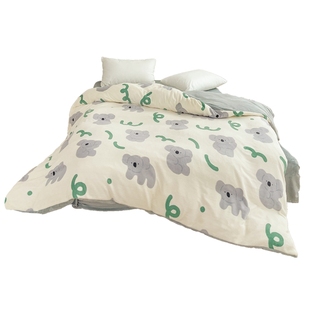 考拉暖宝宝  原创治愈系卡通插画冬季奶油绒厚被套被罩保暖单双人