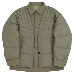 【储格】短款羽绒服男工装防风保暖白鸭绒冬季立领男士面包服外套