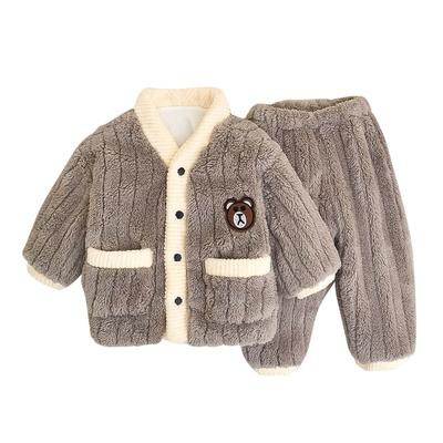 童装家居服年服洋气绒布冬季帅气