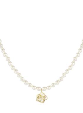 山茶花珍珠项链女纯银高级感轻奢小众2025年新款锁骨链生日礼物