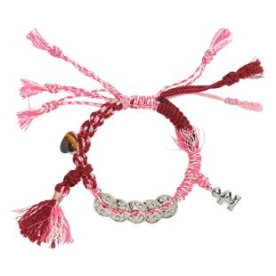 Tagi.塔皮金币五帝钱手工编织流苏爱心原创设计调节手链礼物手串