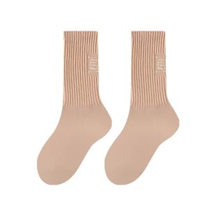 瑜伽袜子女秋冬中筒袜专业健身普拉提运动防滑长袜配鲨鱼裤的袜子