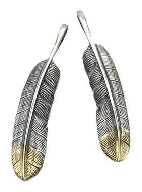 纯银吊坠复古羽毛项坠时尚潮饰