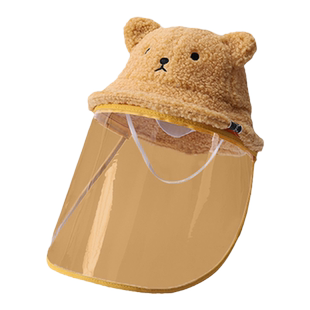 男女宝宝防护渔夫帽冬天婴儿帽子秋冬季防风防晒遮阳儿童面部罩帽