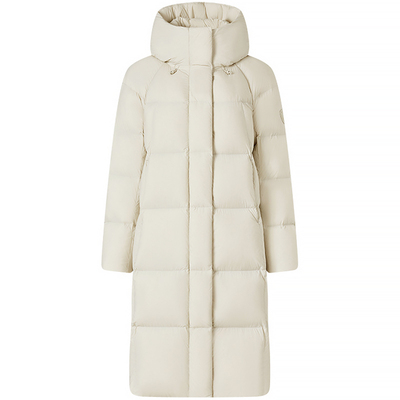 坦博尔休闲连帽长款羽绒服