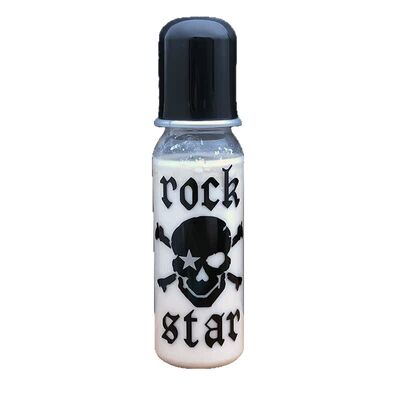 潮牌rockstarbaby标准口塑料奶瓶