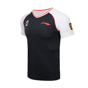 李宁裁判服男CBA25-26赛季新款教练裁判同款短袖运动夹克外套裤子