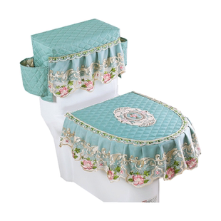 马桶坐垫三件套通用抑菌坐便垫拉链式可拆洗座便套垫子水箱罩盖布