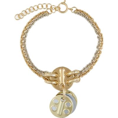 【折扣】Paco Rabanne 女金色银色双层链条金属手链