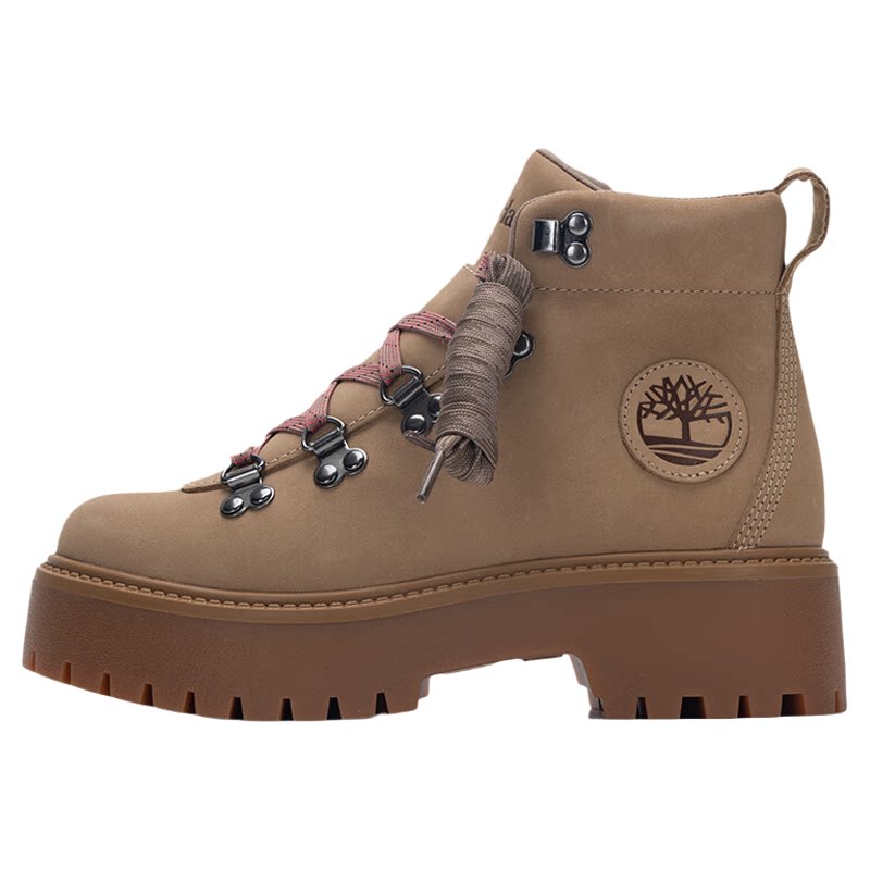 Timberland添柏岚户外女鞋厚底系带中帮防滑潮流休闲徒步鞋A27VJ