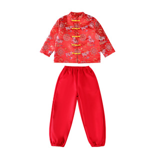 元旦开场舞男女童唐装合唱喜庆小马奔腾演出服幼儿园新年表演服装