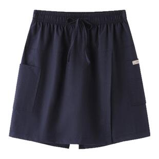 茵曼2026夏季新款休闲短裤子女士工装裙裤宽松运动轻薄白色外穿